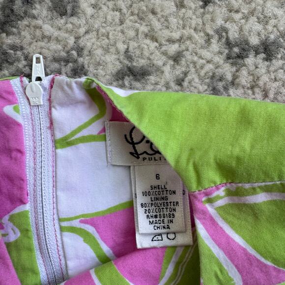 Vtg Lilly Pulitzer White Tag Fresh Air Hibiscus Print Shift Dress Shift Size 6 - Picture 4 of 7